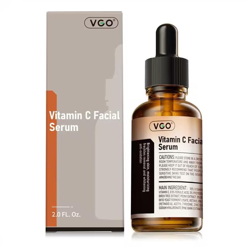 VGO Vitamin C Serum for Face, Vit C Anti Aging Serum with Hyaluronic Acid & Vitamina E, Deep Hydration Facial Care for All Skin Types, 2.02oz / 60ml 2.02 Fl Oz (Pack of 1)