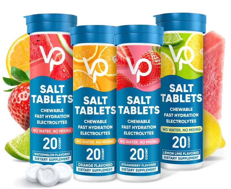 Venture Pal Chewable Electrolyte Tablets, 80 Count Fast-Dissolve Sugar-Free Stick Salt Tablets - Variety Pack for Rapid Hydration, Outdoor Running, Hiking, Sports | Keto & Vegan Friendly | 4 Pack V1-Variety 1 Count (Pack of 80)