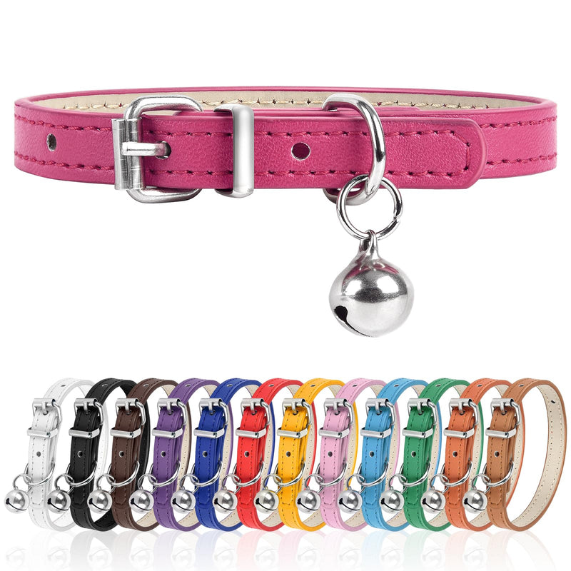XXS Dog Collar for Teacup Adjustable Teacup Dog Collar for Small Medium Large Dogs 3/8 inch Width (HotPink, XXS) XX-Small HotPink - BeesActive Australia
