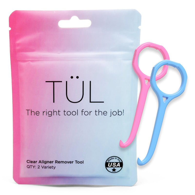 T√úL | Only Invisalign Remover Tool Made in the USA | Lifetime Replacements | Ortho Recommended Aligner Remover Tool & Retainer Remover Tool | Variety 2 Pack | Top Invisalign Accessories