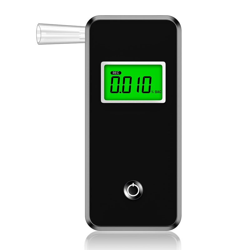 Breathalyzer,Professional-Grade Alcohol Tester with LCD Display,High-Accurate Alcohol Tester with Environment Temperature and Used Records for Home Use (10 Mouthpieces) - BeesActive Australia