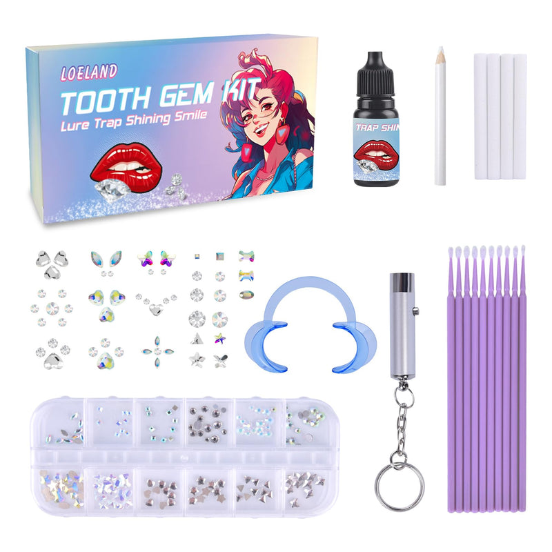 Loeland Tooth Gem Kit, DIY Crystals Jewelry Kit Teeth Gems Kit, Professional Fashionable Tooth Gems Kit for Teeth, Teeth Jewelry Starter kit - BeesActive Australia