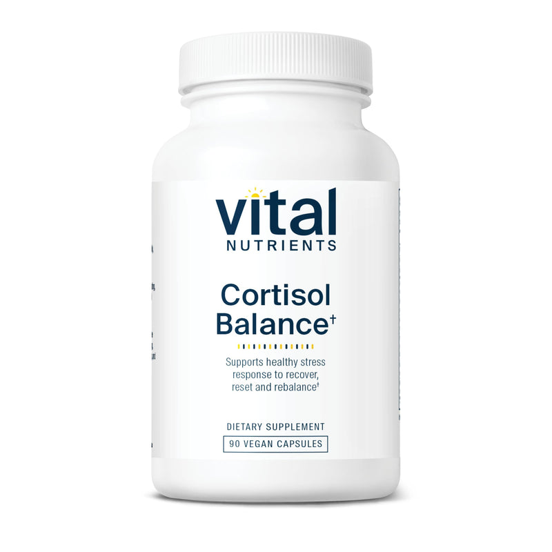 Vital Nutrients Cortisol Balance | Vegan Adrenal Support Supplements | Cortisol Manager Supports Energy & Stress Levels | Ashwagandha & Magnesium for Relaxation | Gluten, Dairy, Soy Free | 90 Capsules 90 Count (Pack of 1)