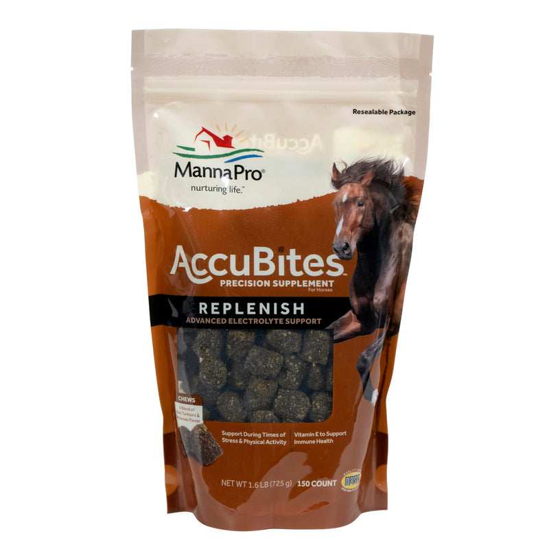 Manna Pro AccuBites Replenish Equine Supplement – Hydration & Immune Support Supplement for Horses – Contains Vitamin E & Turmeric – Turmeric & Molasses Flavored – 1.6 lbs - BeesActive Australia
