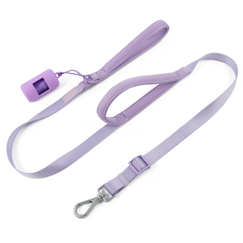 Wisedog Durable Two Handle Dog Leash: Dog Leash Heavy Duty with Dual Soft Padded Handles, Adjustable Length as Short Leash for Medium Large Dogs (Lilac Purple, L|5.2 ft-6 ft) Lilac Purple - BeesActive Australia