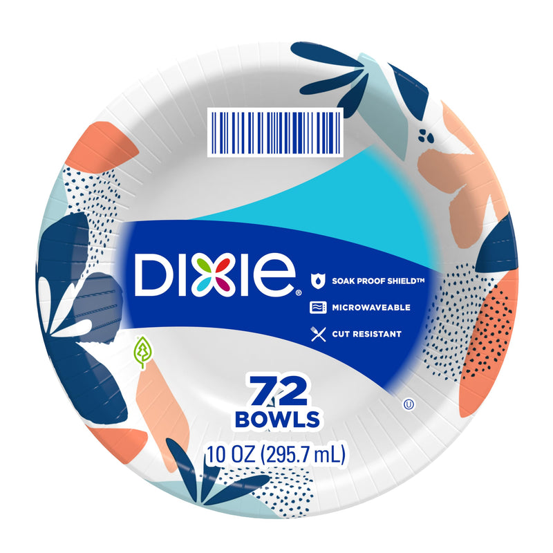 Dixie Small Paper Bowls, 10 Oz, 72 Count, Microwave-Safe, Soak-Proof, Disposable Bowls Great For Snacks, Dessert, And Light Lunch Meals Large - BeesActive Australia