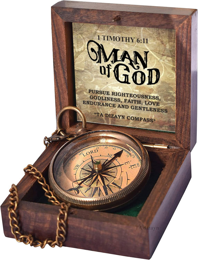 For I Know The Plans I Have For You, Jeremiah 29:11, Solid Brass Directional Engraved Compass, Baptism Gifts for Boys Girls, First Communion, Christian Gifts for Men, First Confirmation Gifts for Boys # Man of God 1 Timothy 6:11