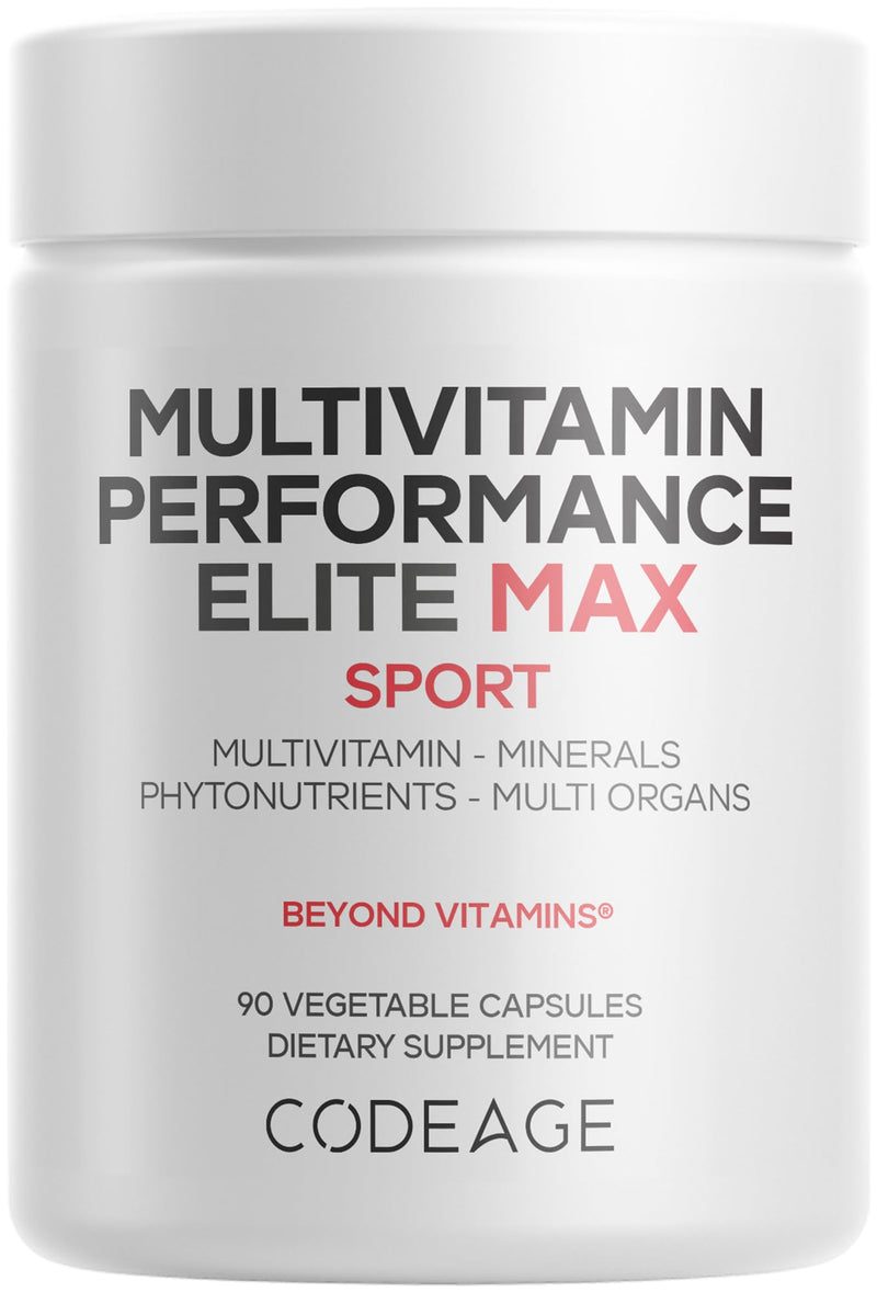 Codeage Multivitamin Performance Elite Max, Vitamins, Minerals, 90 Capsules | Multivitamin Performance Elite Max supplement with B-Complex, D3, MK-7, Minerals and Botanicals.