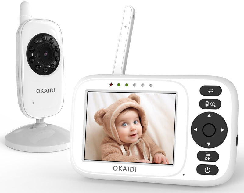 Video Baby Monitor, 3.2" Baby Monitor with Camera and Audio, 1000ft Transmission Range, Baby Monitor No WiFi, Infrared Night Vision, VOX Mode, Powerful Battery, Smart Alert - BeesActive Australia
