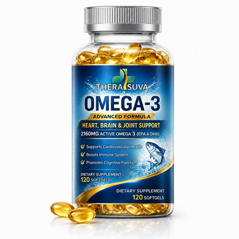 Premium Alaskan Fish Oil, Triple Strength Omega-3 2000mg (EPA 1100mg + DHA 900mg), Natural Supplement for Healthy Heart & Brain & Mobility Support, 2 Month Supply, 120 Veggie Softgels