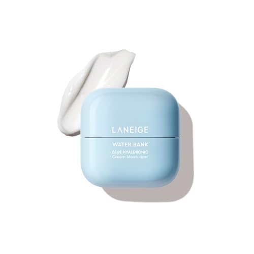 LANEIGE Water Bank Blue Hyaluronic Cream Moisturizer: Hydrating Korean Face Cream with Squalane & Ceramide for Skin Barrier Support, Dermatologist-Tested 1.6 oz. / 50 ml: Full Size