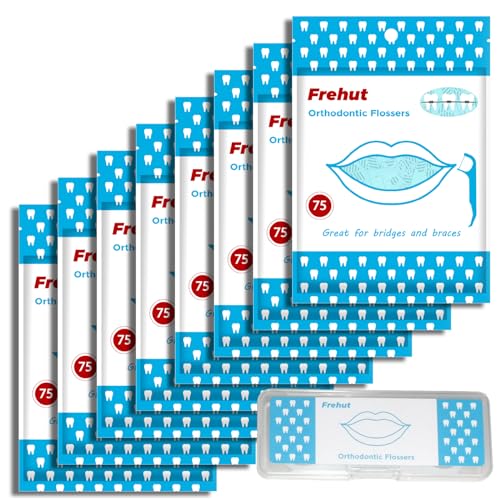 600 Count Orthodontic Flossers for Braces - Ortho Dental Floss Picks 1 Count (Pack of 600)