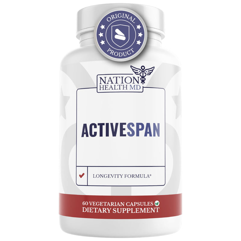 ActiveSpan- Longevity Formula Supplement with Ashwagandha, Cat‚Äôs Claw, Astragalus - Telomere Lengthening Supplements - Stem Cell Regeneration, 60 Capsules - BeesActive Australia