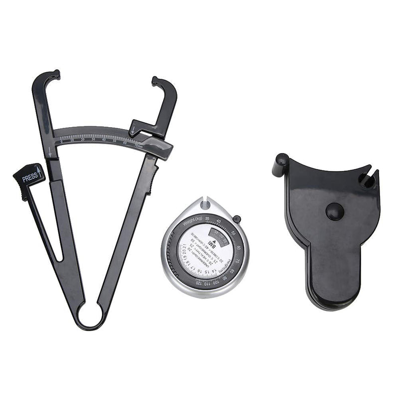Body Fat Caliper, Handheld Body Fat Measurement Device, Clipper Combo with Body Fat Percentage Measure Chart, Measures Body Fat for Men and Women Waist Leg Arm Measurement Tools - BeesActive Australia