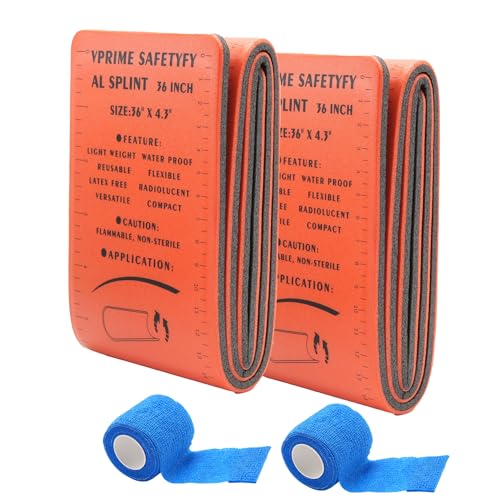 First Aid Splint, 36" Aluminum Waterproof Emergency Splint Kit 2 Pack