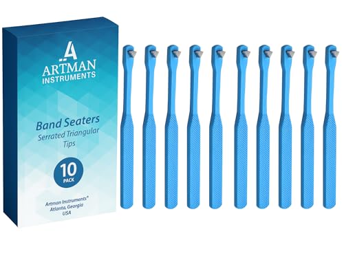ARTMAN INSTRUMENTS Bite Stick Molar Band Seater Pusher with Serrated Tip – Autoclavable Dental Orthodontic Tool, Set of 10 Pcs