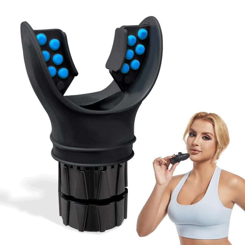 Lung Trainer | Breathing Trainer for Lung Strength | Adjustable Resistance Lung Exerciser for Respiratory Muscle Training | Boost Endurance Performance and Respiratory Fitness (Black) AIR-EZE Black - BeesActive Australia