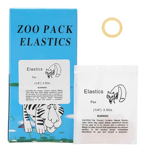 5000/Box 3.5 Oz, 1/4'' Orthodontic Elastics Dental Rubber Bands Black Fox 1/4'' Light, Box