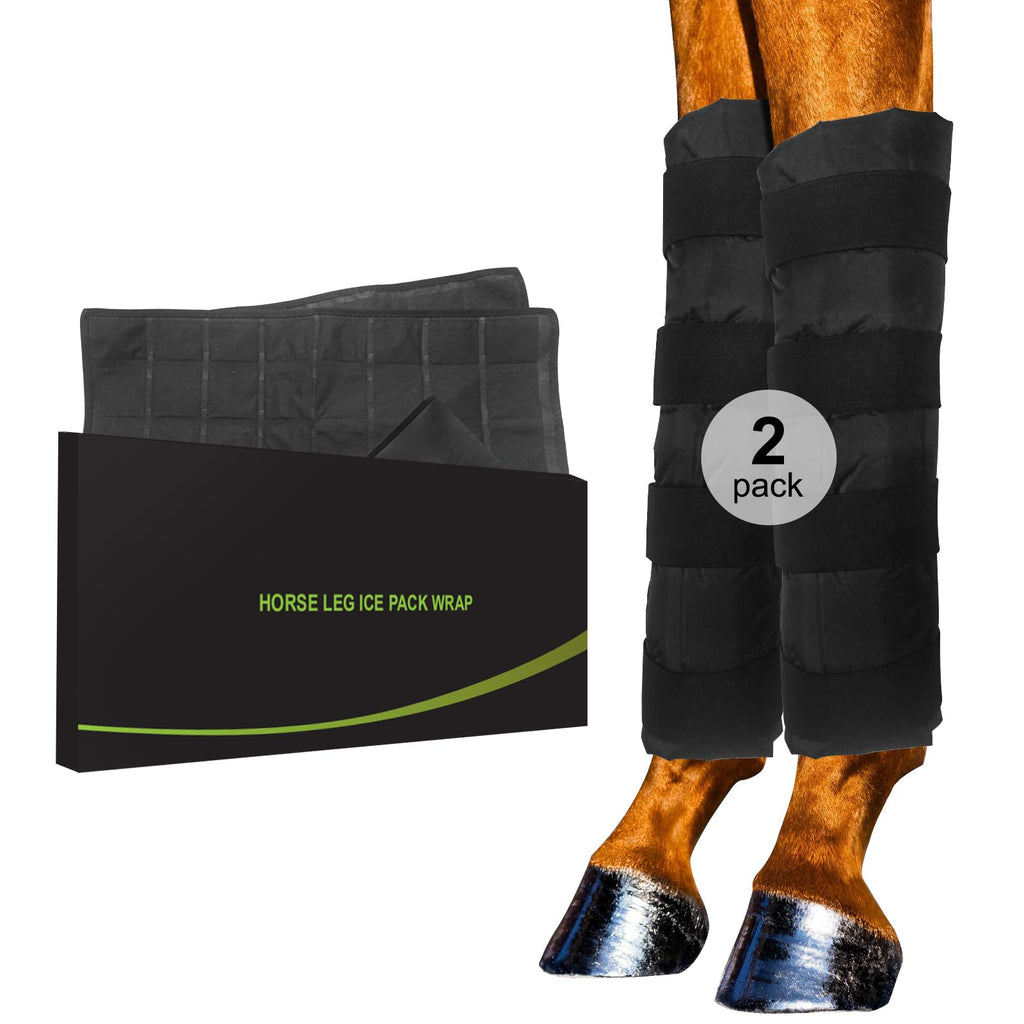 Ice Boot for Horses Set of 2, Horse Boots Horse Leg Wraps, Cooling Horse Leg Wrap for Horse Injuries, Full Coverage Equine Ice Wraps for Hock, Knee, Legs, Boots, and Hooves