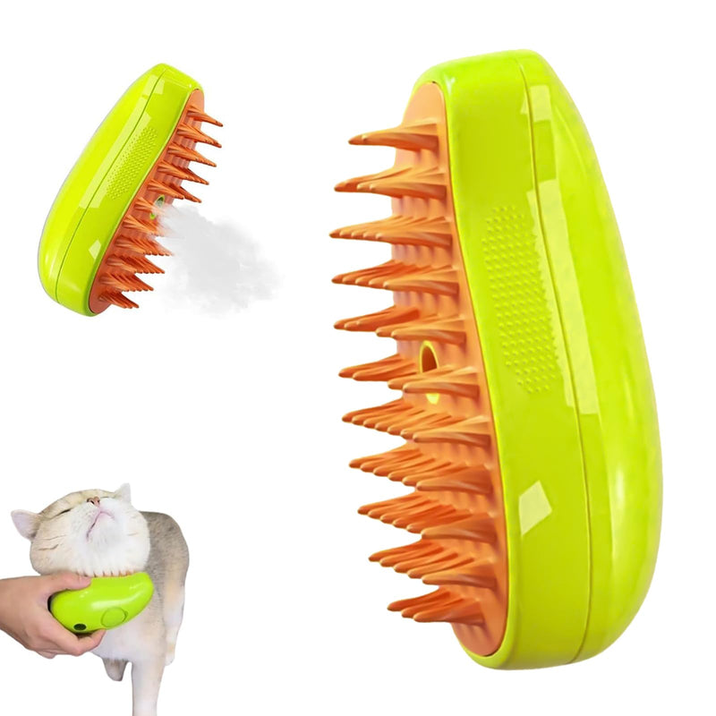 Steamy Cat Brush, 3 in 1 Electric Cat Steamy Brush Multifunctional Steam Pet Brush, Cat Grooming Brush Self Cleaning Cat Hair Brush for Massage - BeesActive Australia