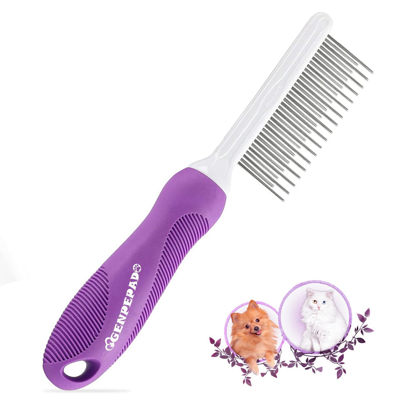 Grooming Comb for Dogs and Cats with Matted Hair, Detangling Pet Comb with Long and Short Stainless Steel Metal Fine Teeth for Removing Mats, Tangles, Knots & Loose Fur from The Undercoat - BeesActive Australia