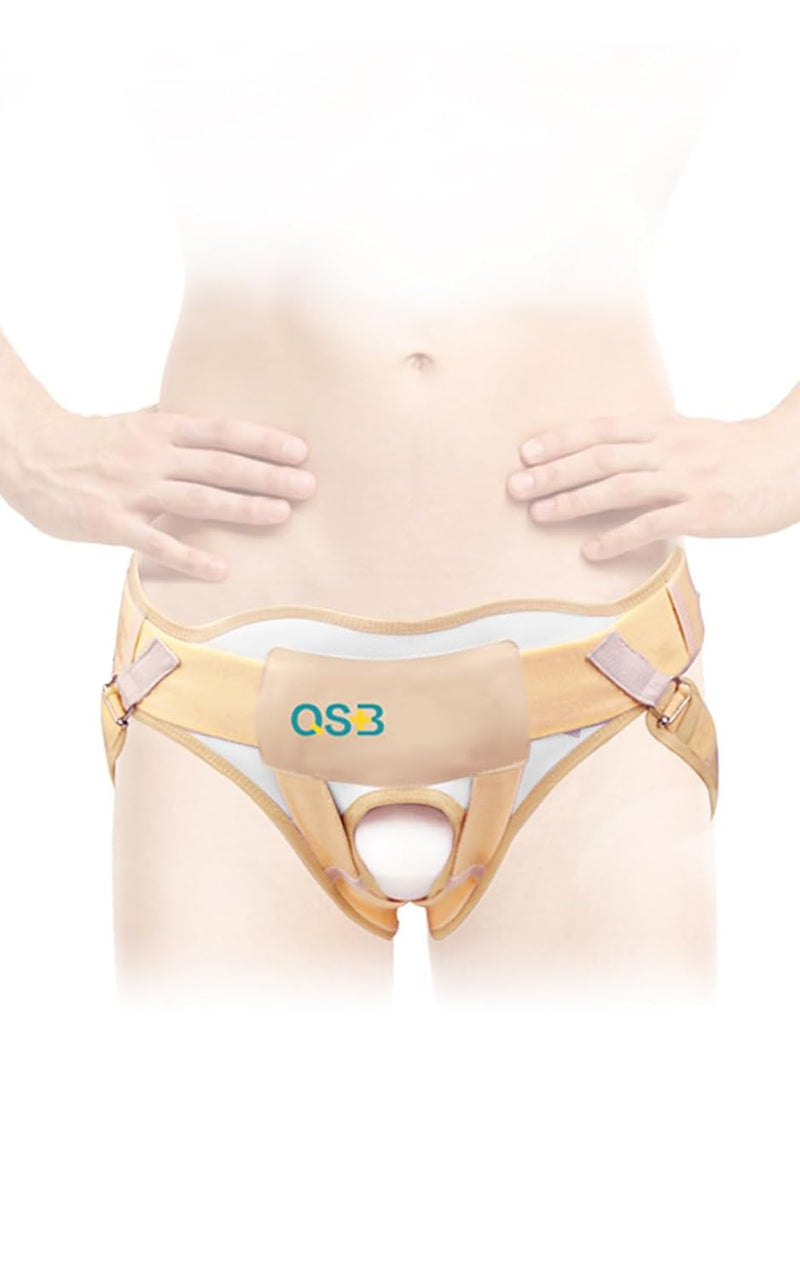 Hernia Belt Truss - Single/Double Groin or Sports Hernia Support - Men and Women - Pain Relief and Recovery - Removable Waterproof Compression Pads - Comfortable and Easy to Wear - One-Size - Elderly Friendly One Size