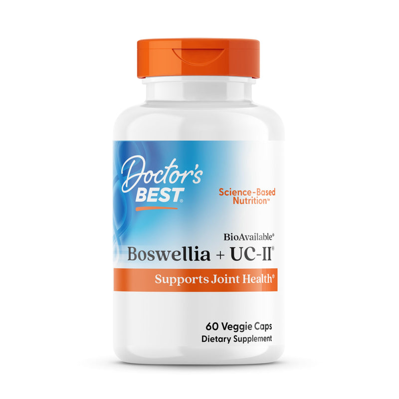 Doctor's Best BioAvailable Boswellia + UC-II, Supports Joint Health, Non-GMO, Gluten Free, Soy Free 60 Veggie Caps - BeesActive Australia