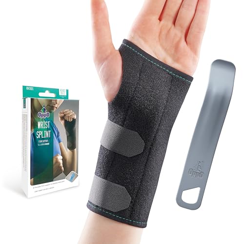 OPPO RH301 Wrist Splint Brace, Black, One Size, 1 Pack