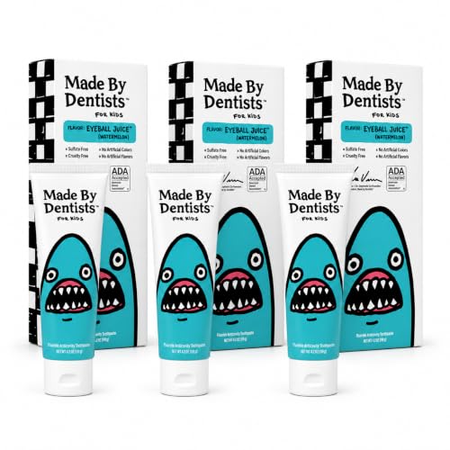 Made by Dentists Kids' Shark Fluoride Anticavity Toothpaste - Watermelon - 4.2oz Eyeball Juice 3 Pack
