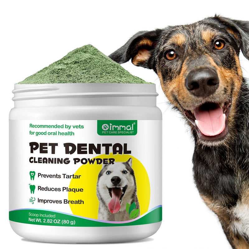 Teeth Cleaning Dental Powder for Dogs, Powder for Pets, Dog Breath Freshener, Reduce Plaque and Tartar, Dental Care Food Additive, Oral Health Supplement, Supports Healthy Mouth for Dogs 2.82oz - BeesActive Australia