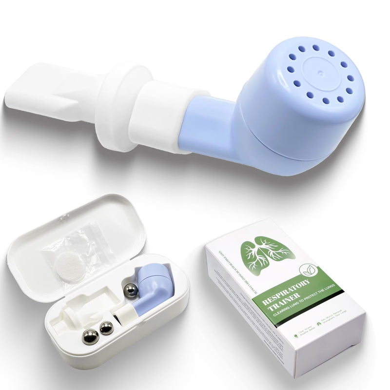 Breathing Trainer, Breathing Exercise Device for Lungs, Flutter Valve Clearing Device, Mucus Removal, Equipped with 3 Balls and Box, Suit for Lung Rehabilitation Clients and Lung Exerciser - BeesActive Australia