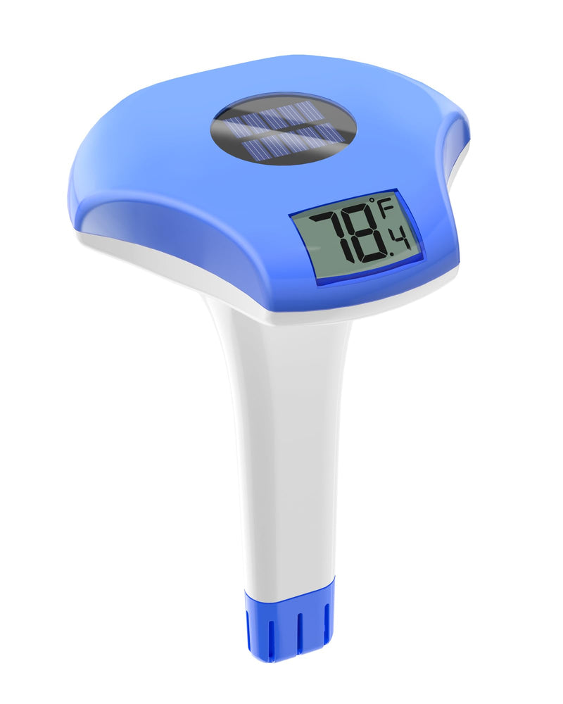 Solar Digital Pool & Spa Thermometer, Weather Resistant Floating Thermometer, IPX-8 Water Proof, 10s Measuring Cycle, Solar Powered with Over 180 Days Battery Life Darkblue - BeesActive Australia