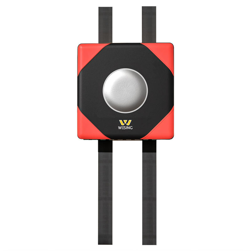 WESING Wall Focus Target Punch Boxing Bag Mat for Martial Arts Black/Red Velcro 13.77"*13.77"*3.15"