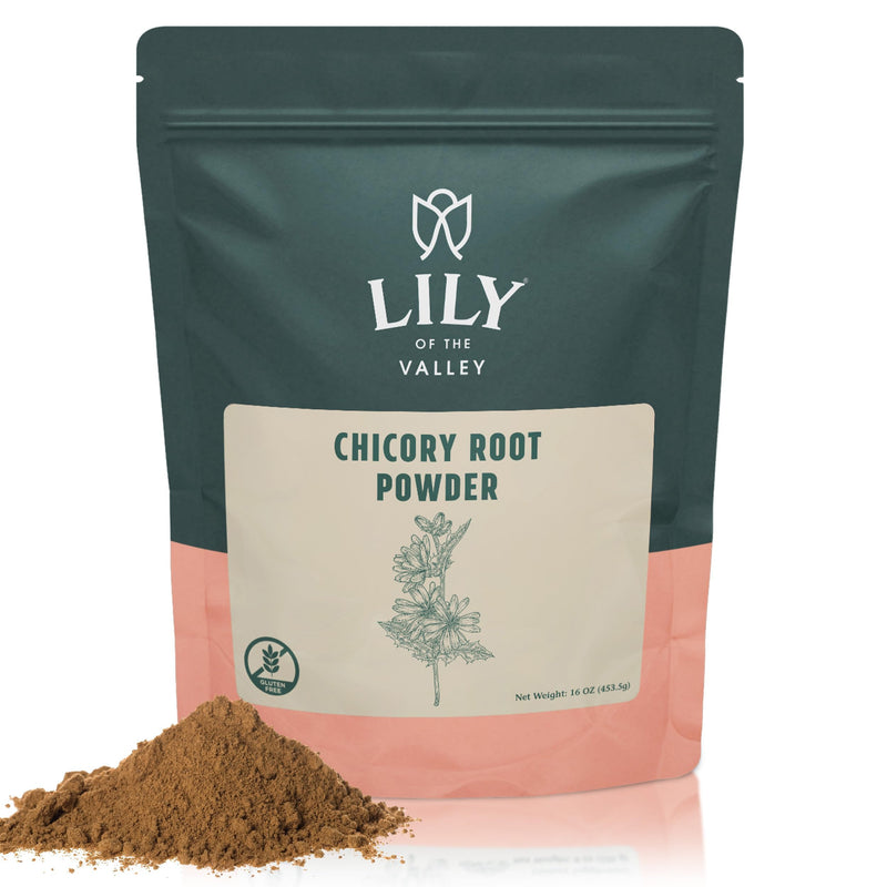 Lily of the Valley Chicory Root Powder - Soluble Fiber Powder - Dissolves Instantly in Hot Water or Milk - Vegan & Gluten-Free - Packed in Resealable Pouch (16oz, 453g) 16 Ounce - BeesActive Australia