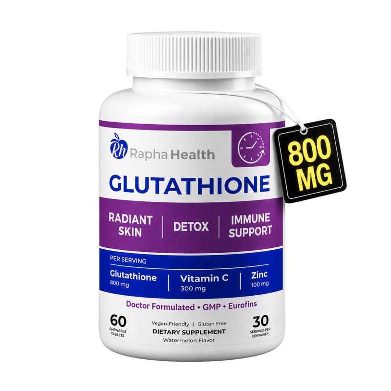 Glutathione Supplements with Vitamin C & Zinc | Advanced Antioxidant | Each serving delivers 300 mg of Vitamin C and 100 mg of Zinc - Immune Support 60 Count (Pack of 1)