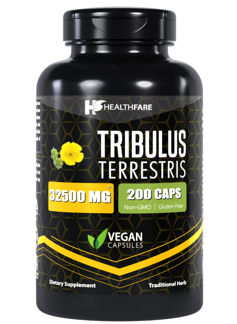 Tribulus Terrestris 32,500mg | 200 Capsules | High Potency Herbal Supplement | Supports Wellness | Non-GMO | Gluten Free - BeesActive Australia