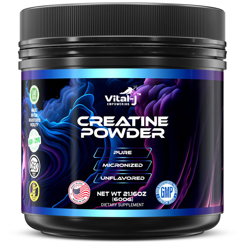 120 Servings Pure Micronized Creatine Monohydrate Powder, Amino Acid Powder - Support Muscles, Cellular Energy and Cognitive Function - Gluten-Free, Unisex, Keto 21.2 Oz