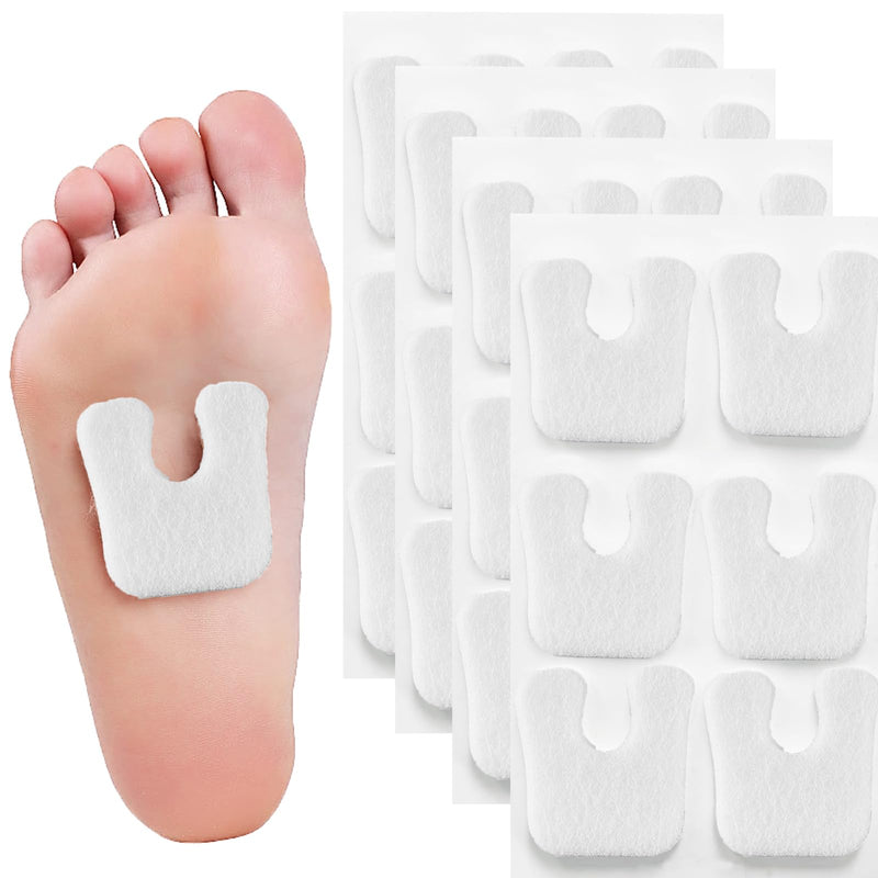 U Shape Metatarsal Foot Pads for Women 24 Pcs, Callus Cushions Horseshoe Pads Moleskin for Feet, Foot Pads Callus Pads for Heel Bottom Side of Foot, Ball of Foot Cushion Pain Relief