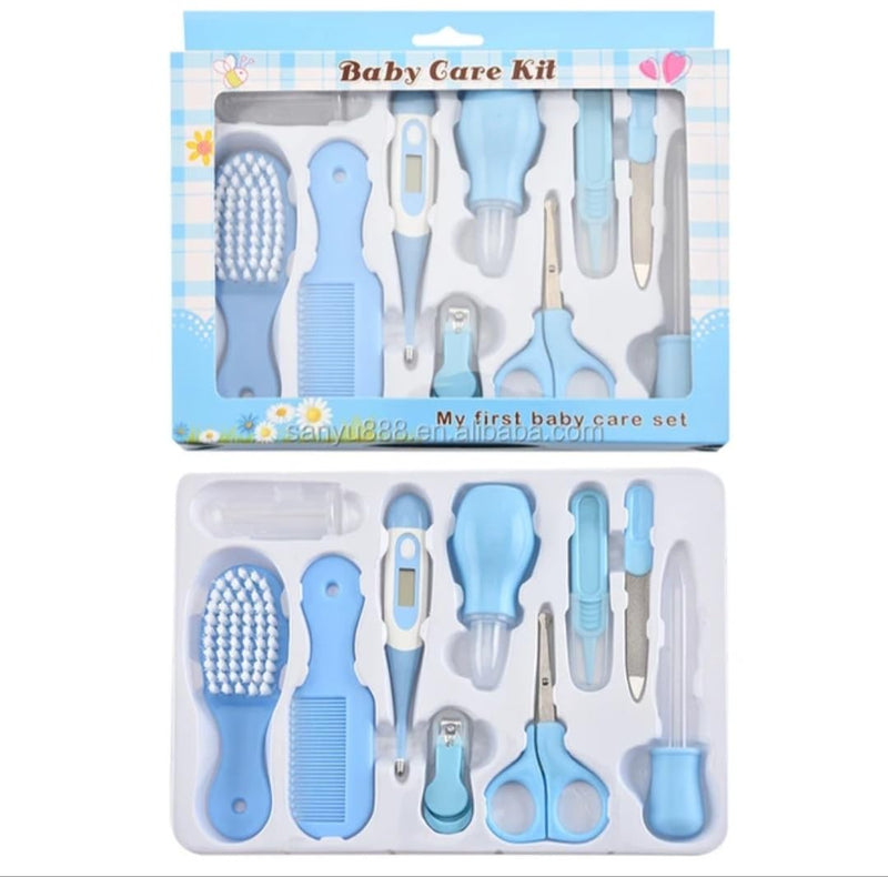 10 PCS Baby Grooming Health Care KIT for New Borns and Toddlers (Blue) Ideal for Travelling & Home Use Blue - BeesActive Australia
