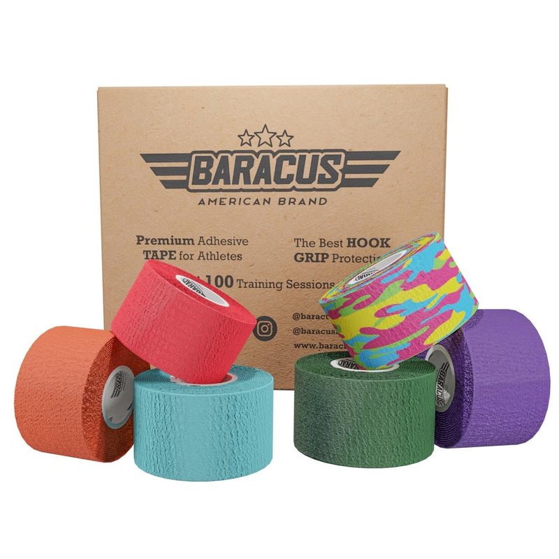 BARACUS Premium Thumb Tape Cross Training and Weightlifting for The Best Hook Grip - 23 ft Long - WOD Tape Chalk and Sweat Proof - Hook Grip Lifting Athletic Thumb Tape (EliteV2Box) Elitev2box - BeesActive Australia