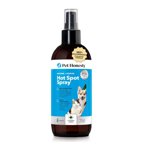 Pet Honesty Hot Spot Spray for Dogs & Cats with Aloe Vera, 4oz