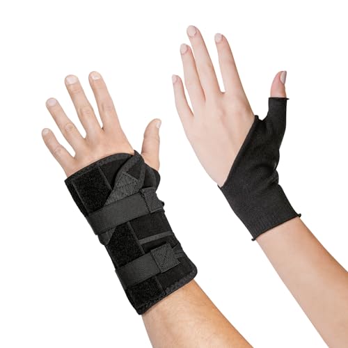 BraceAbility Gaming Wrist Brace + Protective Undersleeve Bundle - Typing Wrist Brace for Carpal Tunnel Relief, RSI, Sprain Support - Includes Soft Splint Sleeve for Left or Right Hand (Universal Right