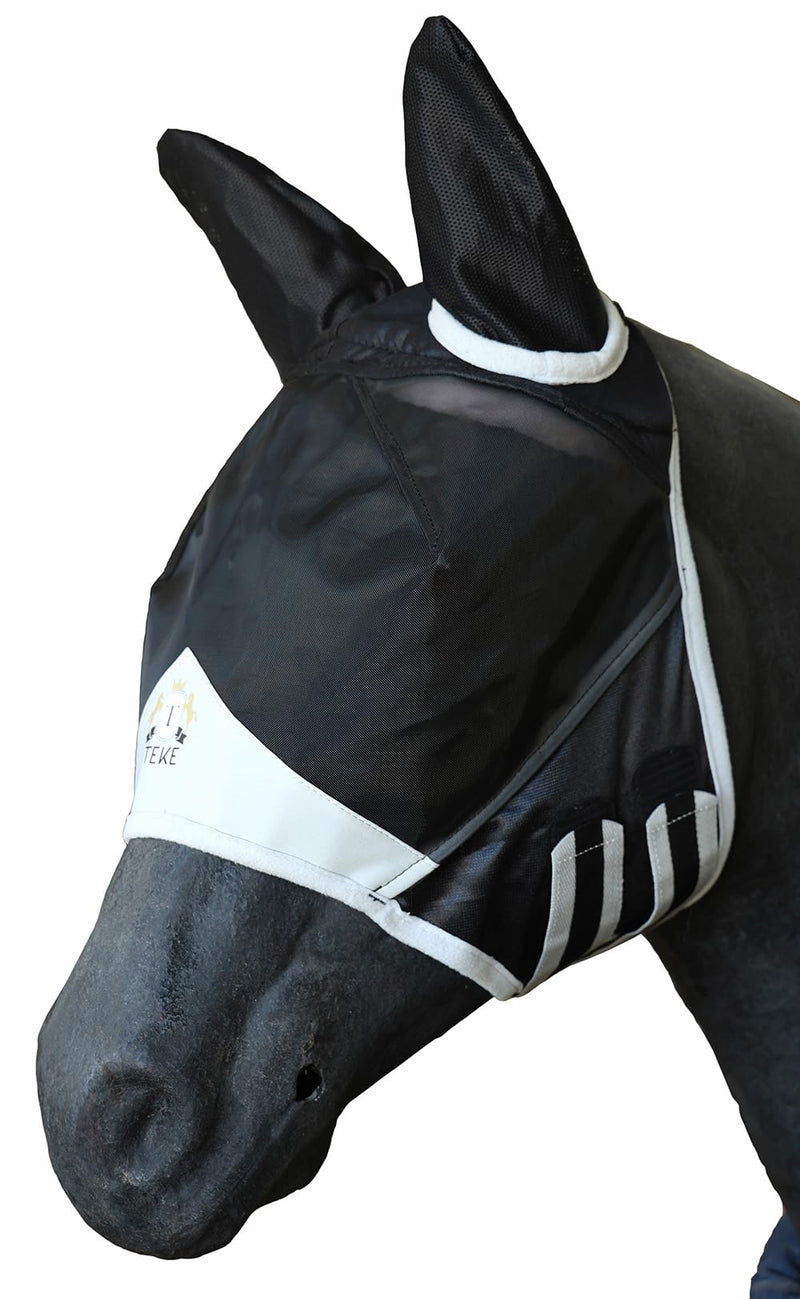 Fine Mesh Horse Fly Mask w/Ears, UV blocking 3D Eye Visor with extra fleece cushioned forehead, Protection from Insect Pests Xfull Lavender - BeesActive Australia