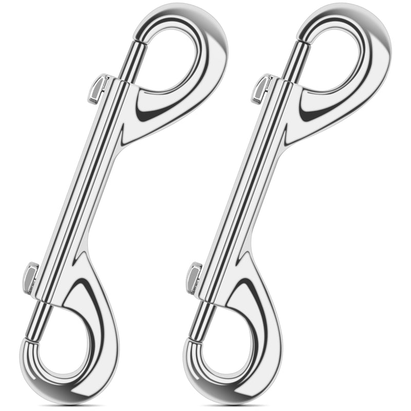 ERKOON 2 Pack Double Ended Bolt Snap Hooks Extra Large 4.7inch Zinc Alloy Mental Clips Heavy-Duty Trigger Snaps for Horse Tack Water Bucket Feed Bucket Dog Leash Horse Pet Sling, 220LBS Load Capacity - BeesActive Australia