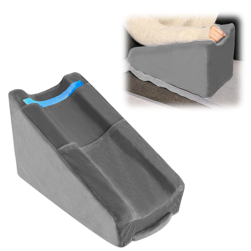 Arm Elevation Pillow with 2 Pockets, Arm Wedge Elevation Pillow Excellent, Ergonomic Elbow Support Pillow for Sleeping Arm Pads Elbow Pillow with Removable Pillow Case-Gray