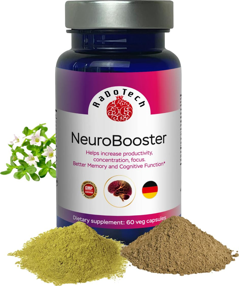 NeuroBooster Brain Supplement, 60 Capsules GMP 60 Count (Pack of 1)
