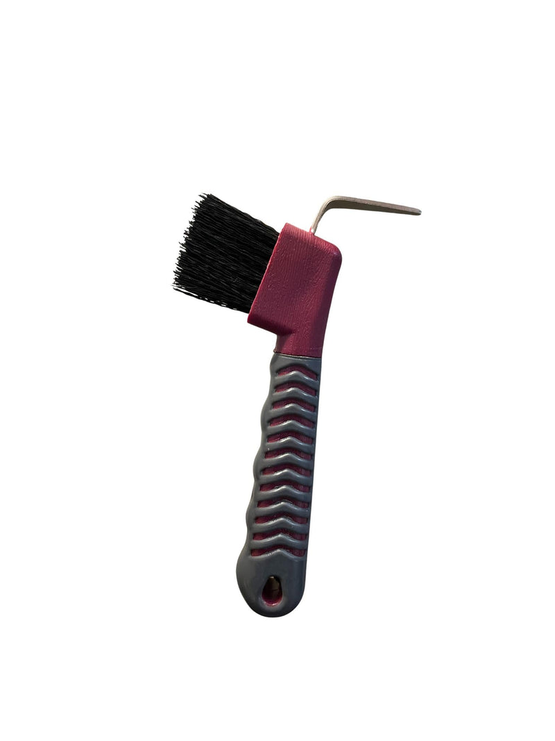 Horse Brush Hoof Pick for Horse with Soft Touch Rubber Handle,Portable Hoofpick,Random Colors