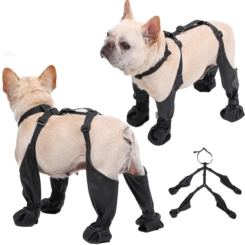 Outdoor Walking Dog Boots Dog Shoes Nonslip for Snow Rain|Dog Suspender Boots|Hiking Booties|Anti-Slip Dog Shoes|Dog Paw Boot Leggings|Waterproof Dog Boots Medium - BeesActive Australia