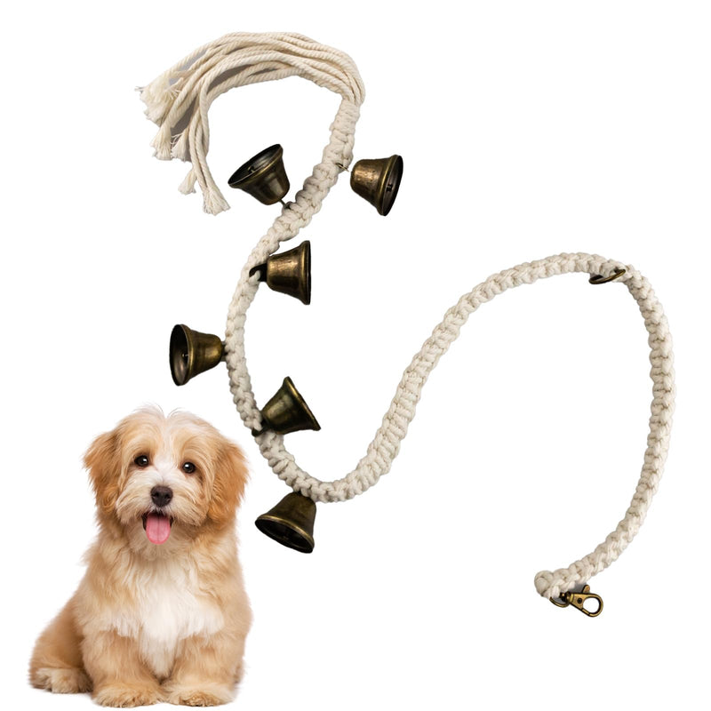 Dog Bell for Door Potty Training, Adjustable Dog Doorbells, Dog Doorbell with 6 Extra Loud Bells for Dogs Training - BeesActive Australia