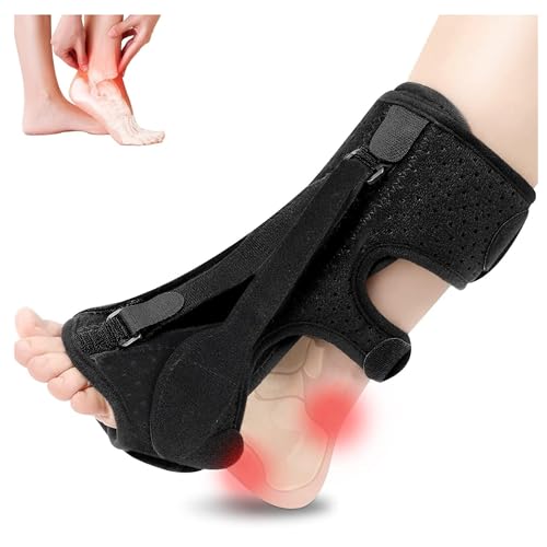 Night Splint - Plantar Fasciitis Night Splint with Foam Pad & Detachable Aluminum Bar, Drop Foot Brace for Walking, Achilles Tendonitis Brace, Foot Stretcher for Heel Spur Relief